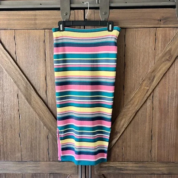 Maeve by Anthropologie Lana Striped Pencil Midi Skirt Size Small EUC - Picture 3 of 8